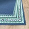 Homeroots 2 x 3 ft. Navy & Green Geometric Indoor & Outdoor Scatter Area Rug 388925 - alternate 3